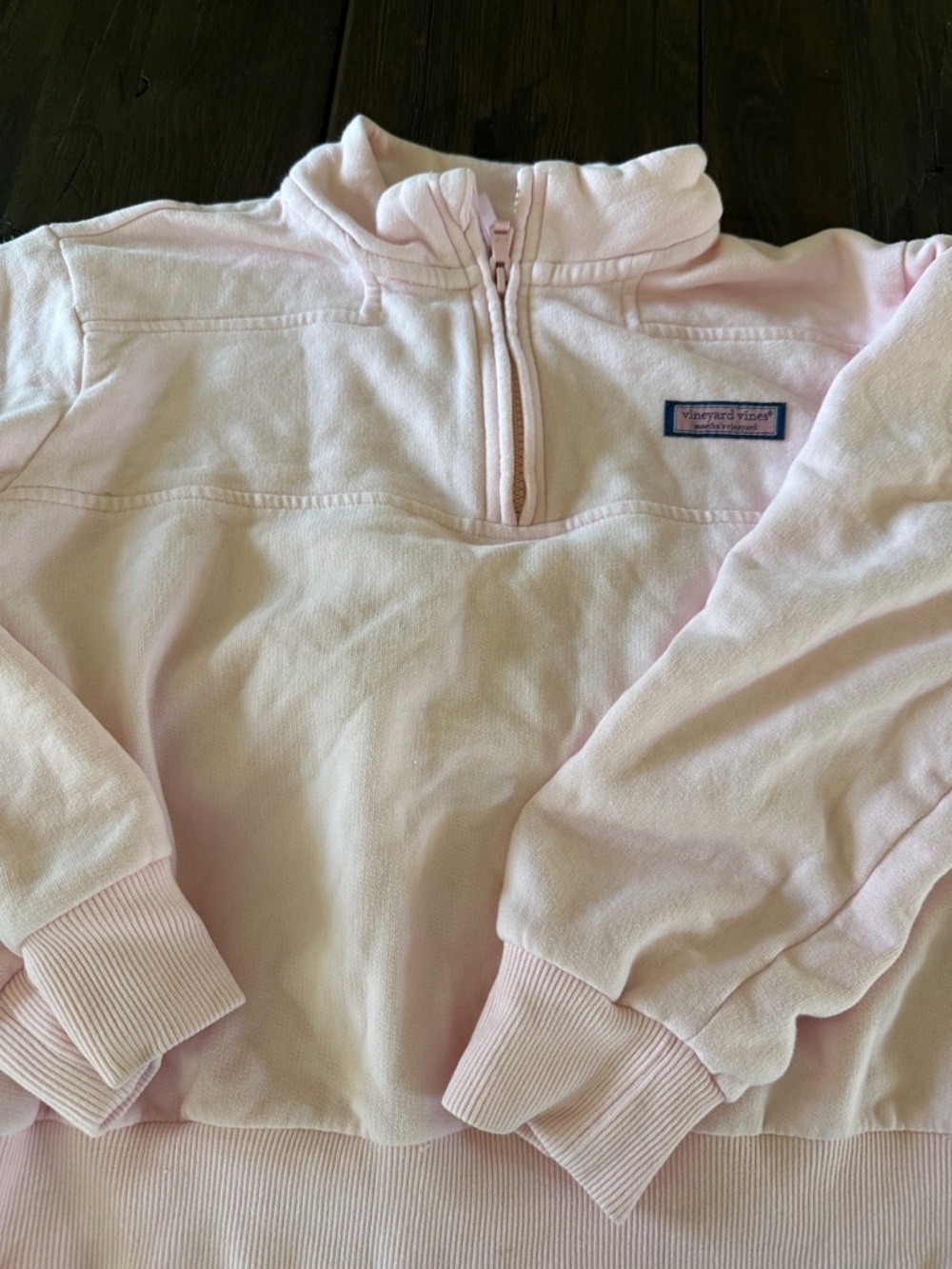 Vineyard Vines Pale Pink Half-Zip Sweatshirt